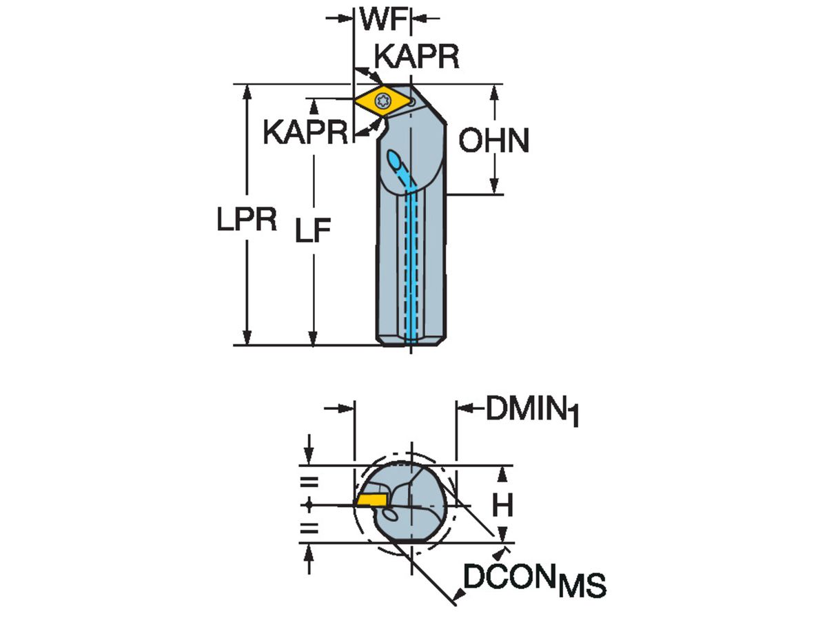 COROMANT T-MAX U-BOHRSTANGEN, EINTEILIG