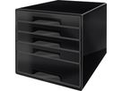 Leitz Schubladenbox CUBE 52531095 5Schubfächer schwarz