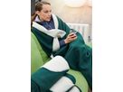 JN Bonded Fleece Blanket JN952 100%PES, dark-green/cream, Gr. one size