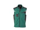 JN Workwear Softshell Vest JN845 100%PES, dark-green/black, Größe 2XL