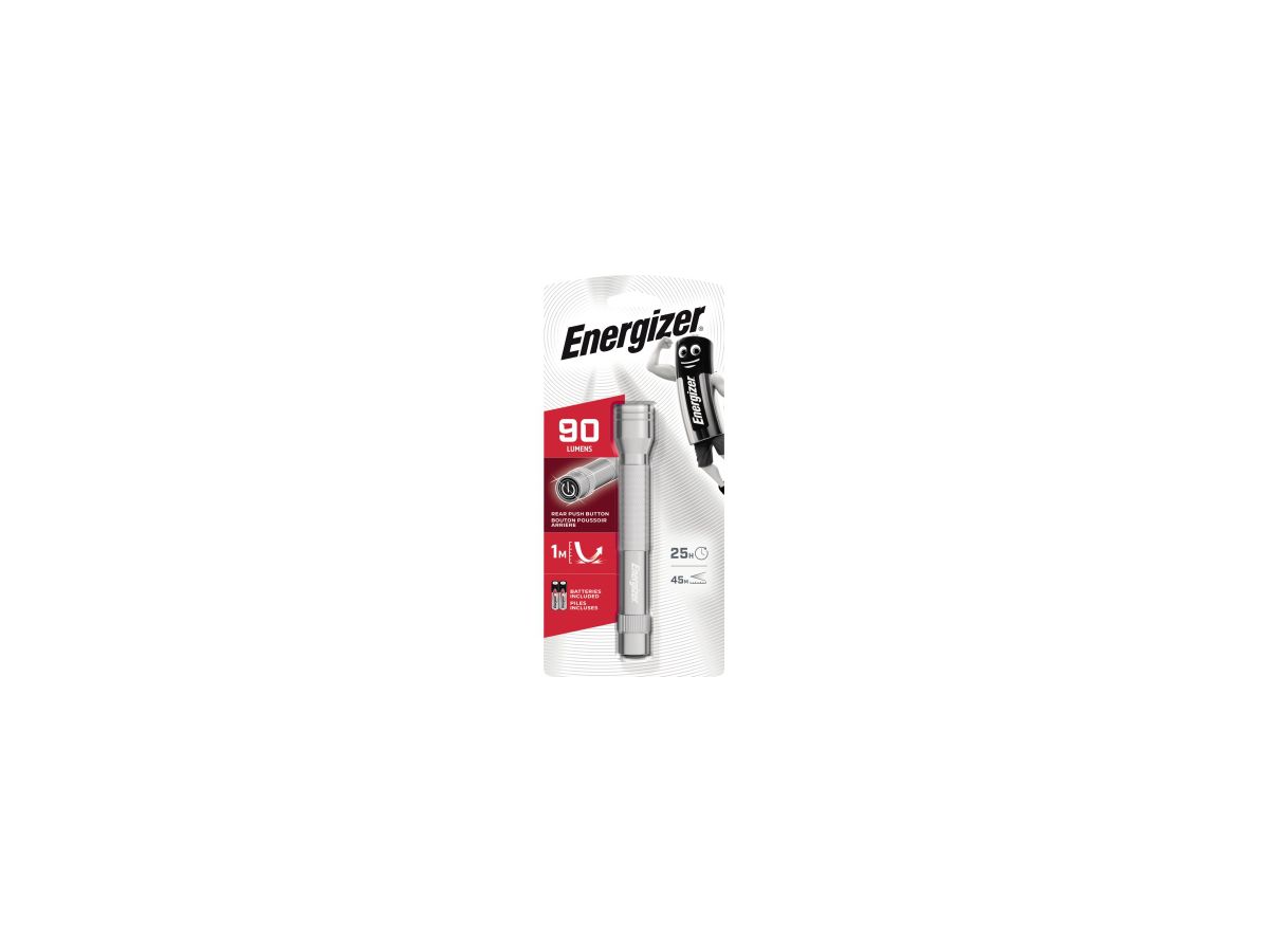 Energizer Taschenlampe E300695900 Metall LED +2AA silber