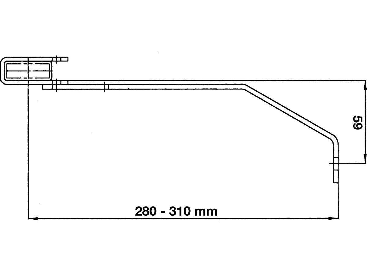 Wandanker 280-310 mm für Stahl-Leiter