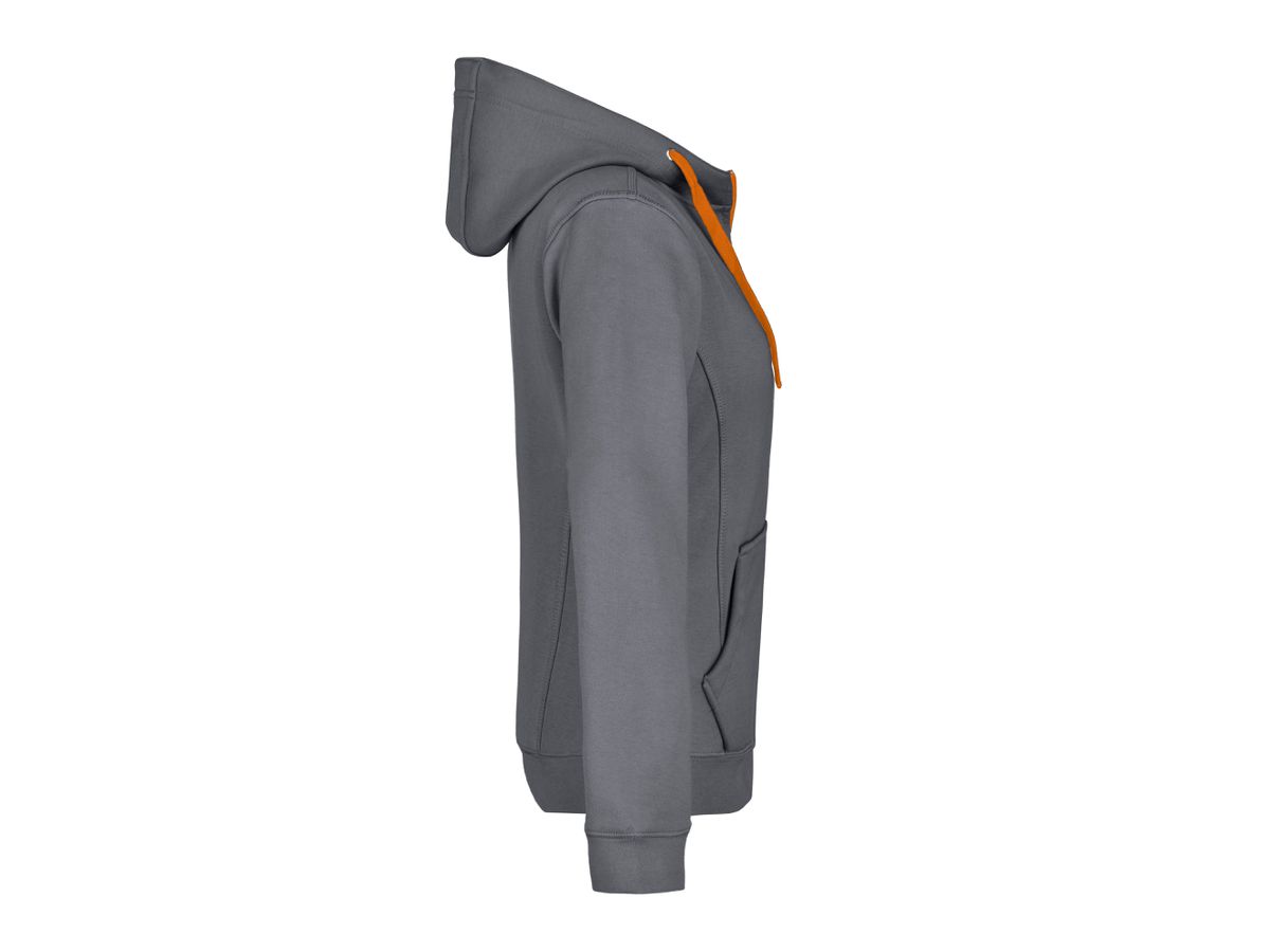 JN Ladies Doubleface Jacket JN354 55%PES/45%BW, carbon/orange, Größe XL