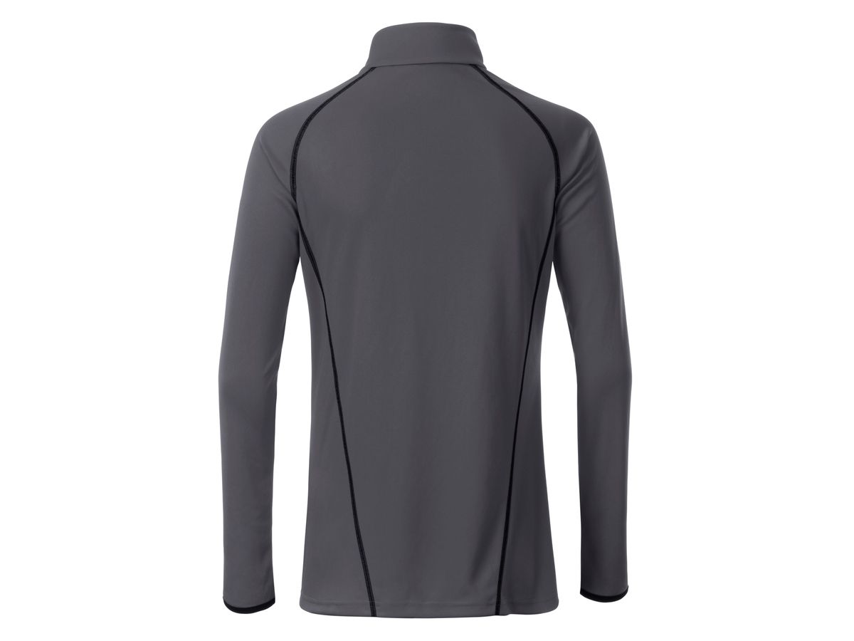 JN Ladies' Sports Shirt Longsleeve JN497 titan/black, Größe XS