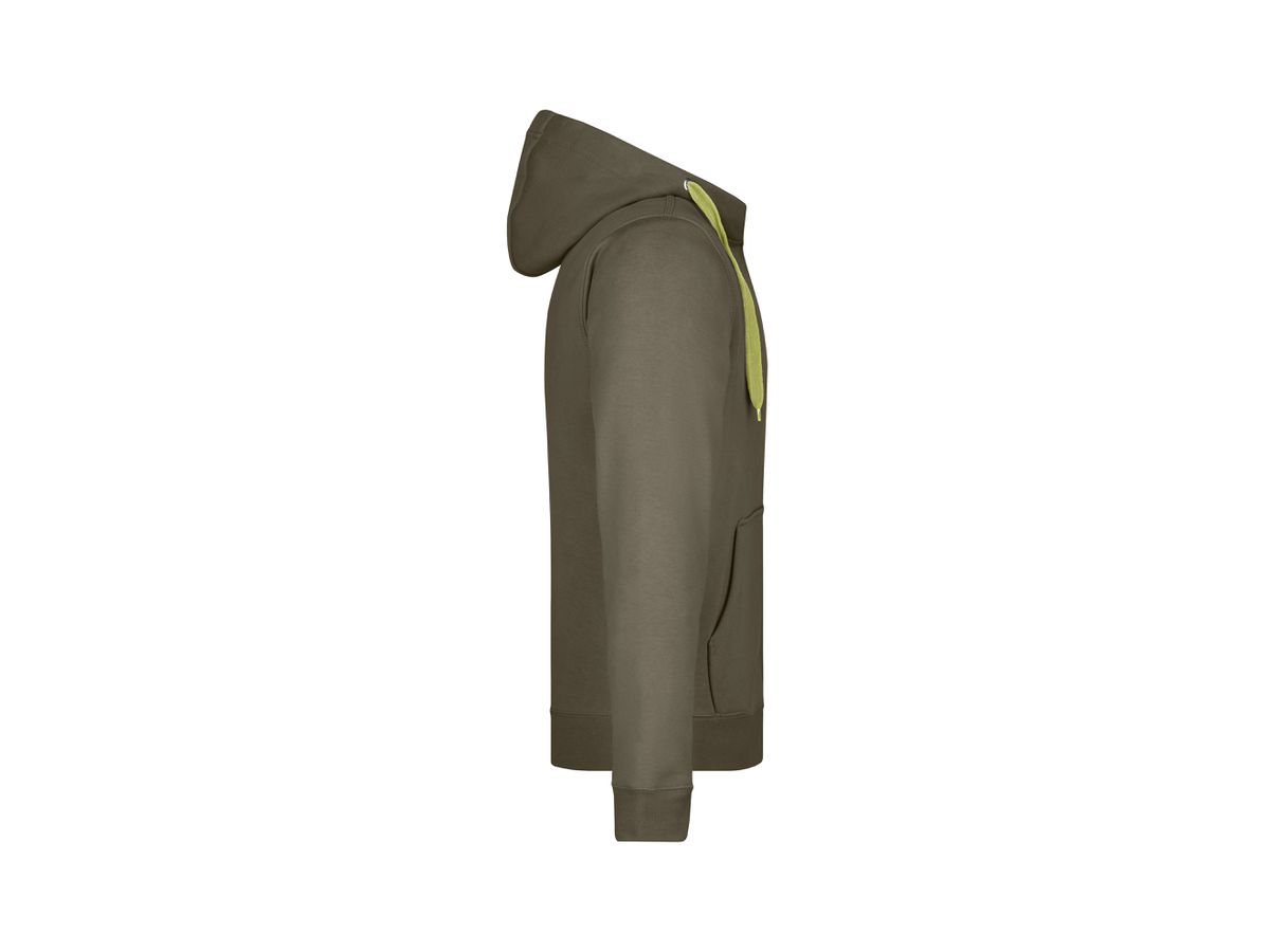 JN Mens Doubleface Jacket JN355 55%PES/45%BW, olive/lime-green, Größe S
