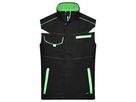 JN Workwear Vest-Legel 2 fb. blacke/lime-green Gr. XS