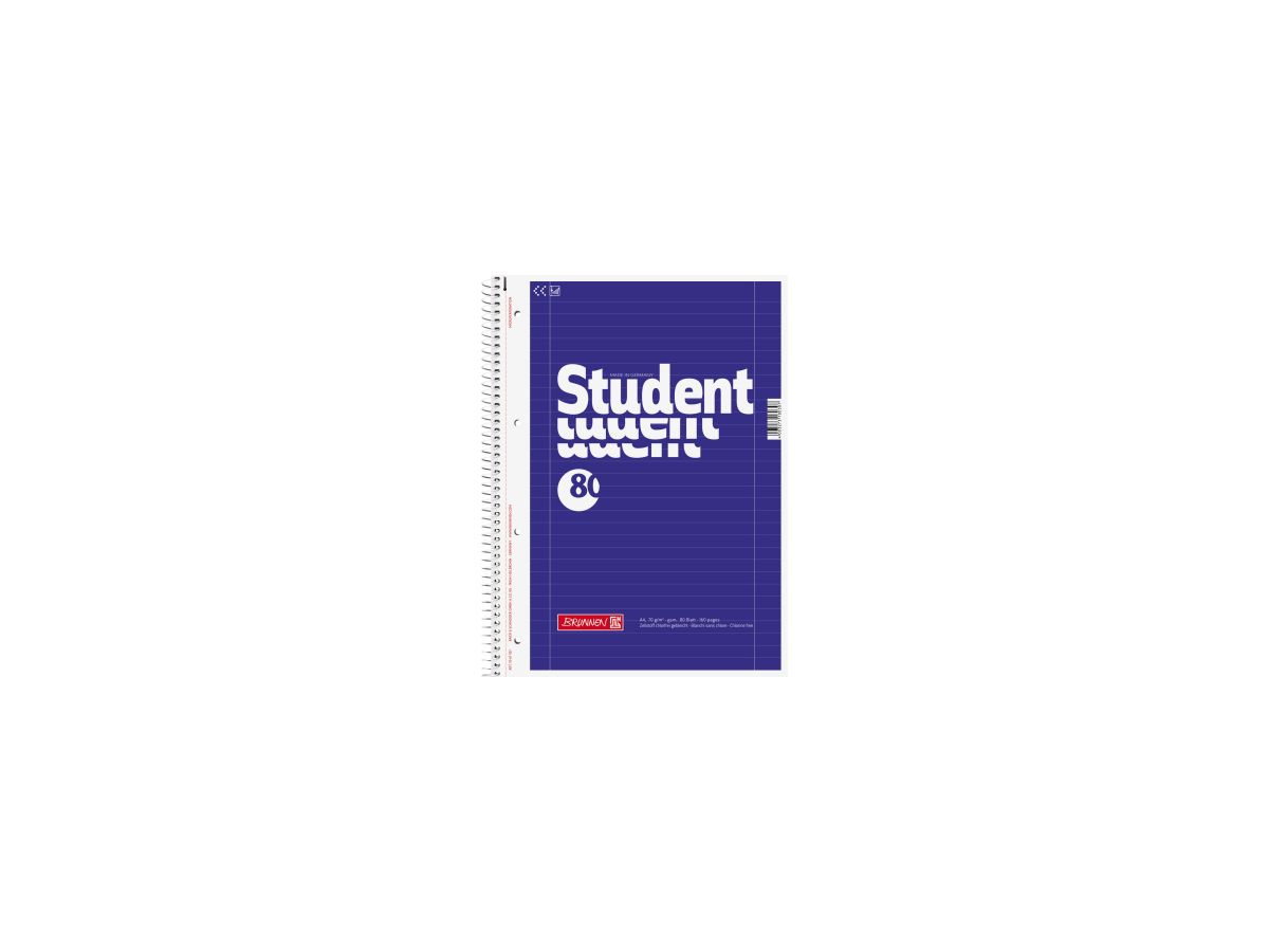 BRUNNEN Collegeblock Student 1067927 DIN A4 80Bl. Lin27 liniert