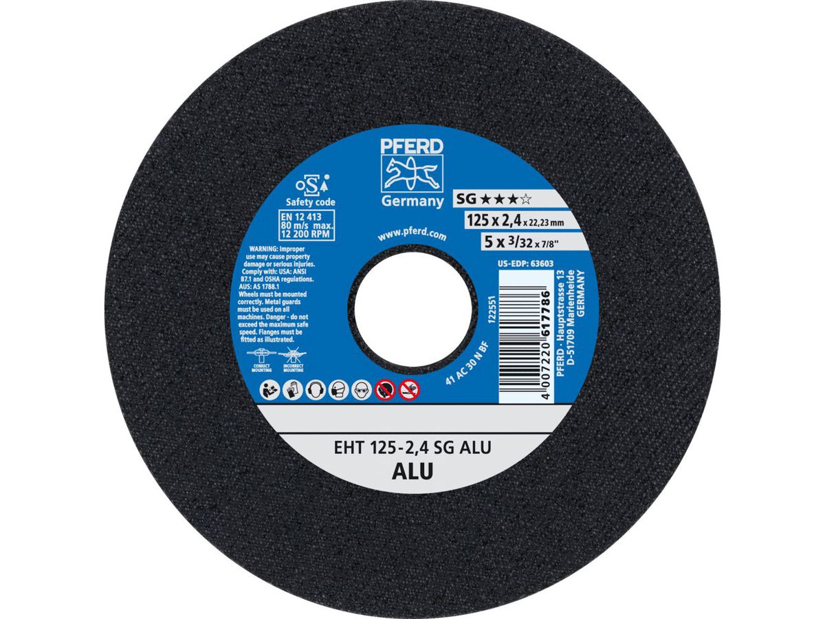 PFERD Trennscheibe SG Alu 125 x 2,4 mm, gerade, A30 N