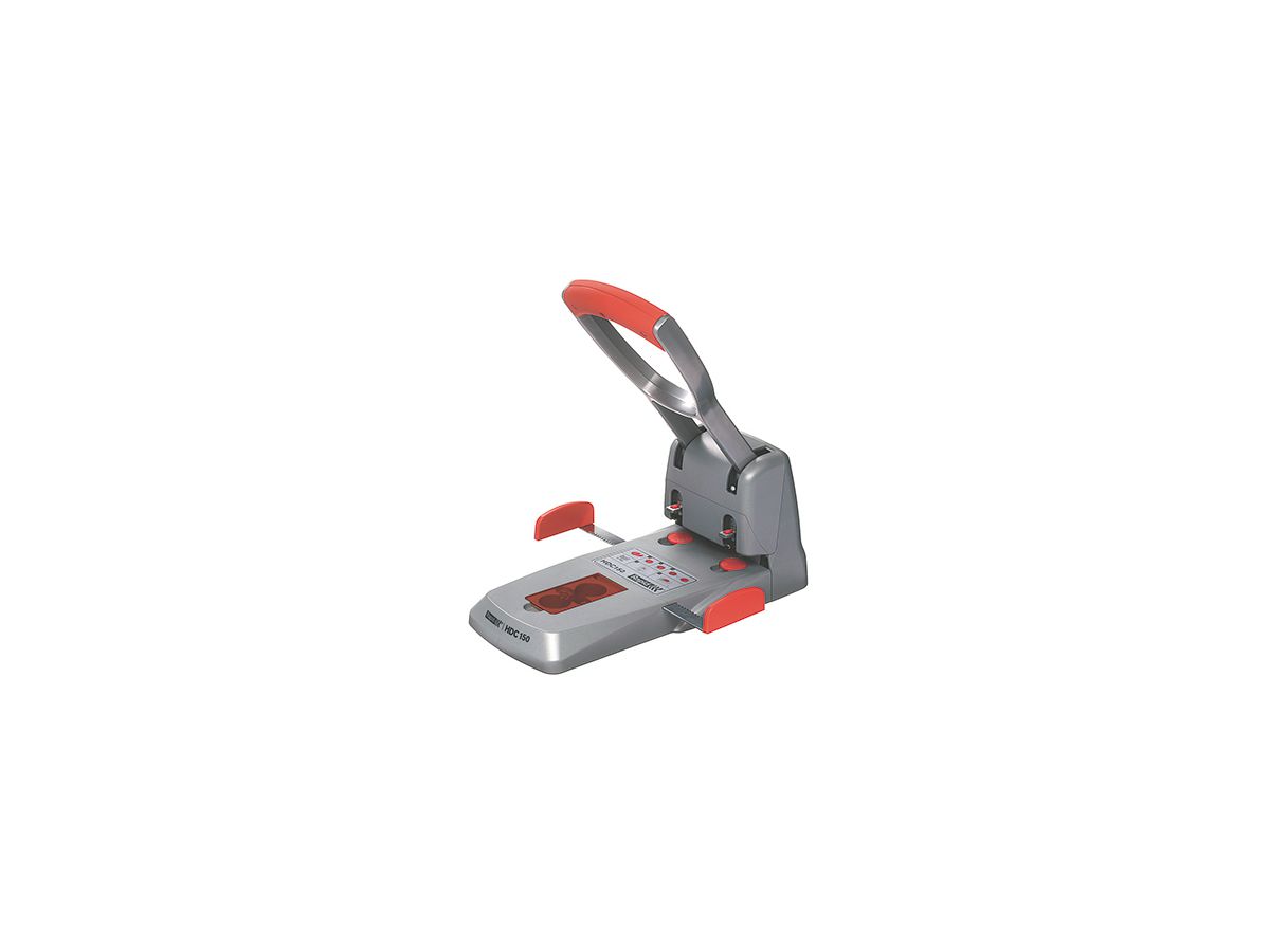 Rapid Registraturlocher HDC150 23000600 Guss silber/orange