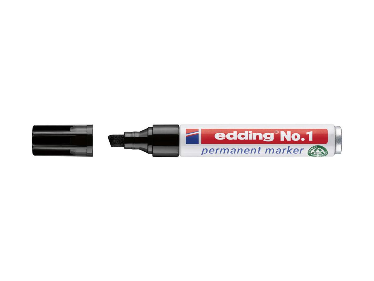 Permanent marker no. 1 Black Edding