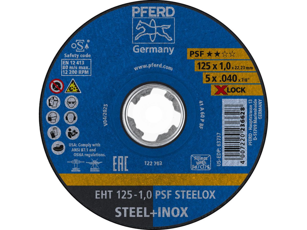 PFERD Trennscheibe PSF X-LOCK 125x1,0mm