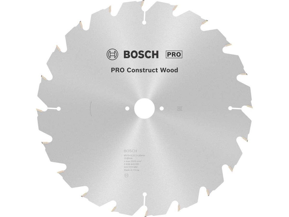 BOSCH Kreissägeblatt Construct Wood TKB 315X30 20FWF TOP