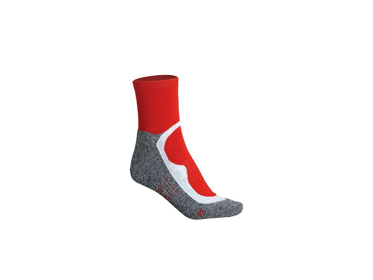 JN Sport Socks Short JN210 76%PES/22%PA/2%EL, red, Größe 45-47